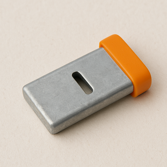 Apron Pulley Connector Clips | Durable Steel with Locking Orange Plastic Grips