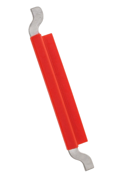 Industrial Cleaner Lip for Textile Machines | Dual Metal Ends | Red Body